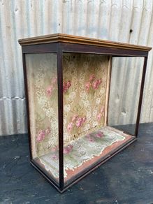 Antique Victorian glass taxadermy display case, needs some resto. c1880