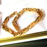 Vintage 9ct Gold Heavy Curb Link Bracelet Image 10