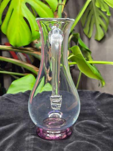 Jerpoint Glass Handcrafted Studio Art Glass Pitcher Purple Base
