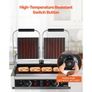 Commercial Panini Grill, 3600W Electric Sandwich Panini Maker, Stainless Steel Double Sandwich Press Grill, Panini Grill with Temp Control, 48x23cm Flat Enamel Plate for Hamburger Steak Bacon Image 6