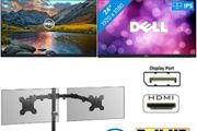 Dual Dell 24" P2419H LED IPS Monitors Full HD (1080p) with Brand Dual Stand