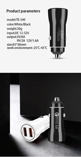 New 5.0V Dual USB Port Fast Car Charger For Samsung