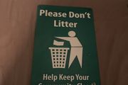 Please do not litter sign