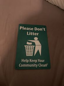 Please do not litter sign