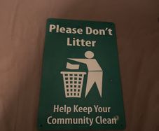 Please do not litter sign