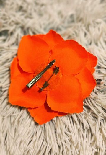 Orange Flower Hair Clip Bright, Playful & Versatile
