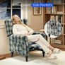 Recliner Chair Armchair Adjustable Single Chair Sofa for Relaxing Accent Chair Pushback for Living Room Bedroom Wing Back Reclining | Grey Image 4