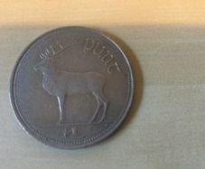 Irish pound coin 1990