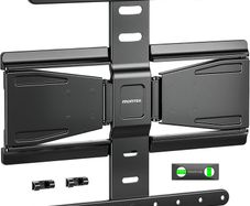 0.77" Ultra Slim TV Wall Bracket for 37-75 Inch TVs, Heavy Duty Full Moiton TV Wall Mount Up to 65kg, Swivel & Tilt TV Bracket for Flat/Curve Screens, Max VESA 400x400mm