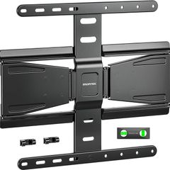 0.77" Ultra Slim TV Wall Bracket for 37-75 Inch TVs, Heavy Duty Full Moiton TV Wall Mount Up to 65kg, Swivel & Tilt TV Bracket for Flat/Curve Screens, Max VESA 400x400mm