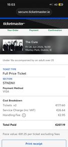 The Cure tickets