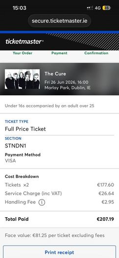 The Cure tickets