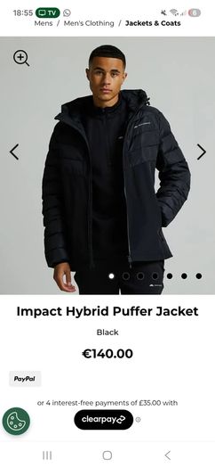 Impact hybrid puffer jacket