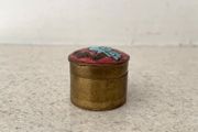 Vintage 1960s Brass Pill Snuff Box