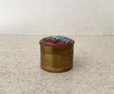 Vintage 1960s Brass Pill Snuff Box