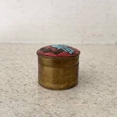 Vintage 1960s Brass Pill Snuff Box