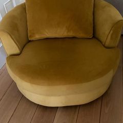Velvet Swivel Armchair