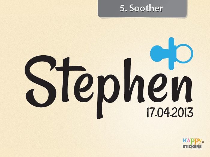 Personalized Name Wall Sticker For Boys / Vinyl Decal (Free Shipping)