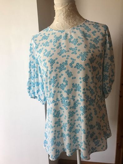 M&S Collection blue white mix top size 14 New with tags