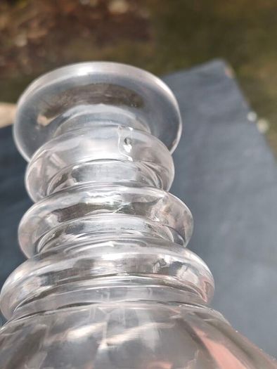 A Pair Georgian lead glass hand blown decanters