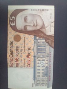 1999  UNC Central Bank Of  Ireland Irish 5 Pound Banknote Note  McAuley