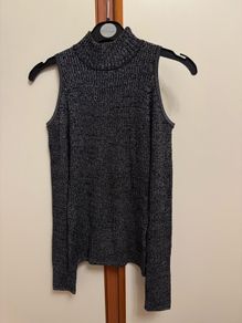New Look Women's Black Glitter Crew Neck Jumper,Size 12