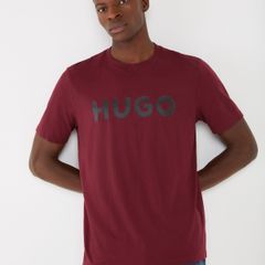 HUGO  Burgandy Tonal Logo T-Shirt XXL