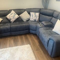 Corner sofa electric recliner
