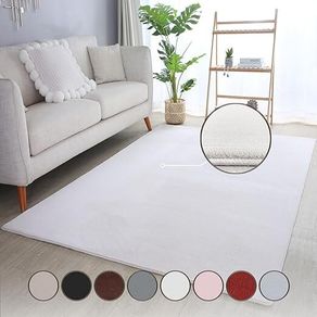 Living Room Rug, 240 x 340 cm, Natural Washable Short Pile Rugs, Plain Modern Design, Kitchen Rug, Washable, Non-Slip, Extra Soft, Fluffy Rugs