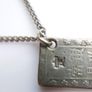 ANTIQUE 1800s Sterling Silver Japan Coin Edo Period Rare Collectible Old Coin as a pendant, chain L 29"  18,62g Image 6