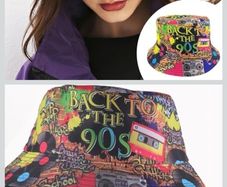 90s  Bucket HatHip Hop Rock Street Style, Unisex