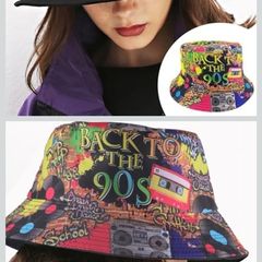 90s  Bucket HatHip Hop Rock Street Style, Unisex