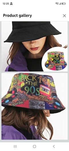 90s  Bucket HatHip Hop Rock Street Style, Unisex