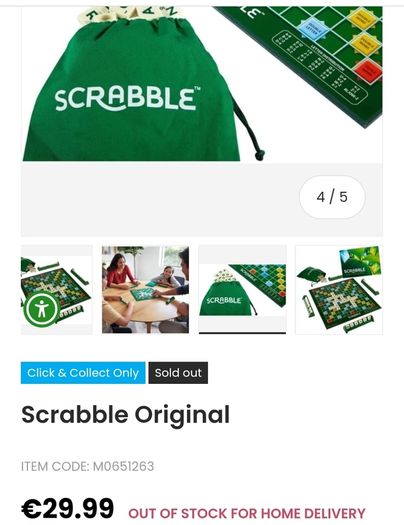 Scrabble Orginal Board Game - RRP - 29.99