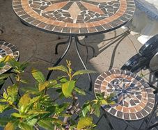 garden table and chairs