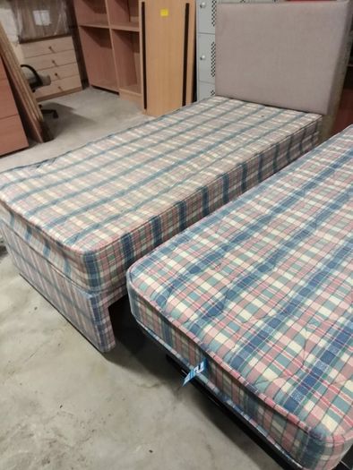 Beds/Single Beds x 2 One Fits Under the Other to Conserve Space .. Ideal for Rented Property