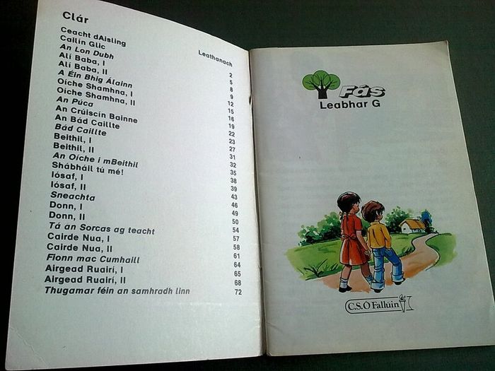 Fas Irish language school book Ireland Gaeilge