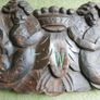 Antique Wood Carved Putti Cherub Figural Wall Plaque Panel Image 9