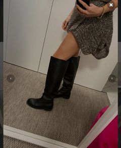 Leather Tall Boots Size Uk 6