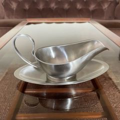 Retro Quality Viners Stainless Steel Sauce Boat and Tray