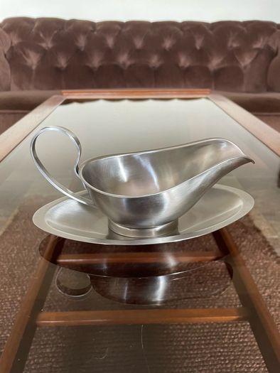 Retro Quality Viners Stainless Steel Sauce Boat and Tray