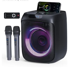 Karaoke Machine with 2 Wireless Microphone