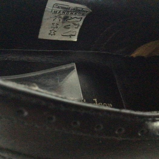 Mens Samuel Windsor Black all leather Brogues size 8 Handmade in England