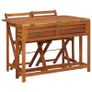 Balcony Planter Table with 2 Bistro Chairs Solid Acacia Wood Image 9