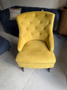 Yellow Velvet Chairs (x2)