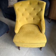 Yellow Velvet Chairs (x2)