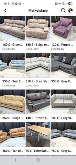 Second hand fully refurbished sofas for sale.