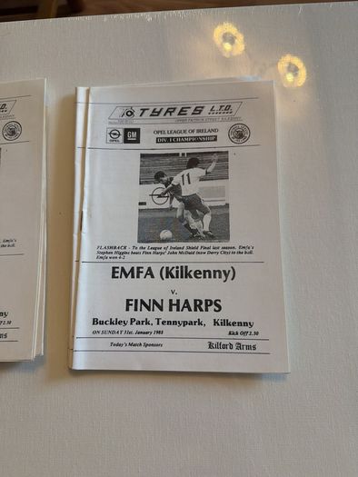 Opel League of Ireland. EMFA - Kilkenny. Match Programmes Bundle. 1980s. 19 in Total.