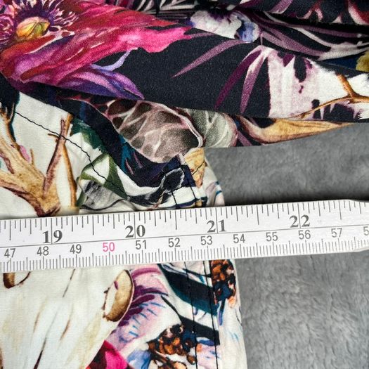 Joe Browns Floral Print Long Sleeve Shirt Medium - Flowers Skull Funky