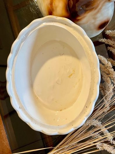 Vintage Rustic Cream Ceramic Hen on Nest Egg Keeper Storage Jar